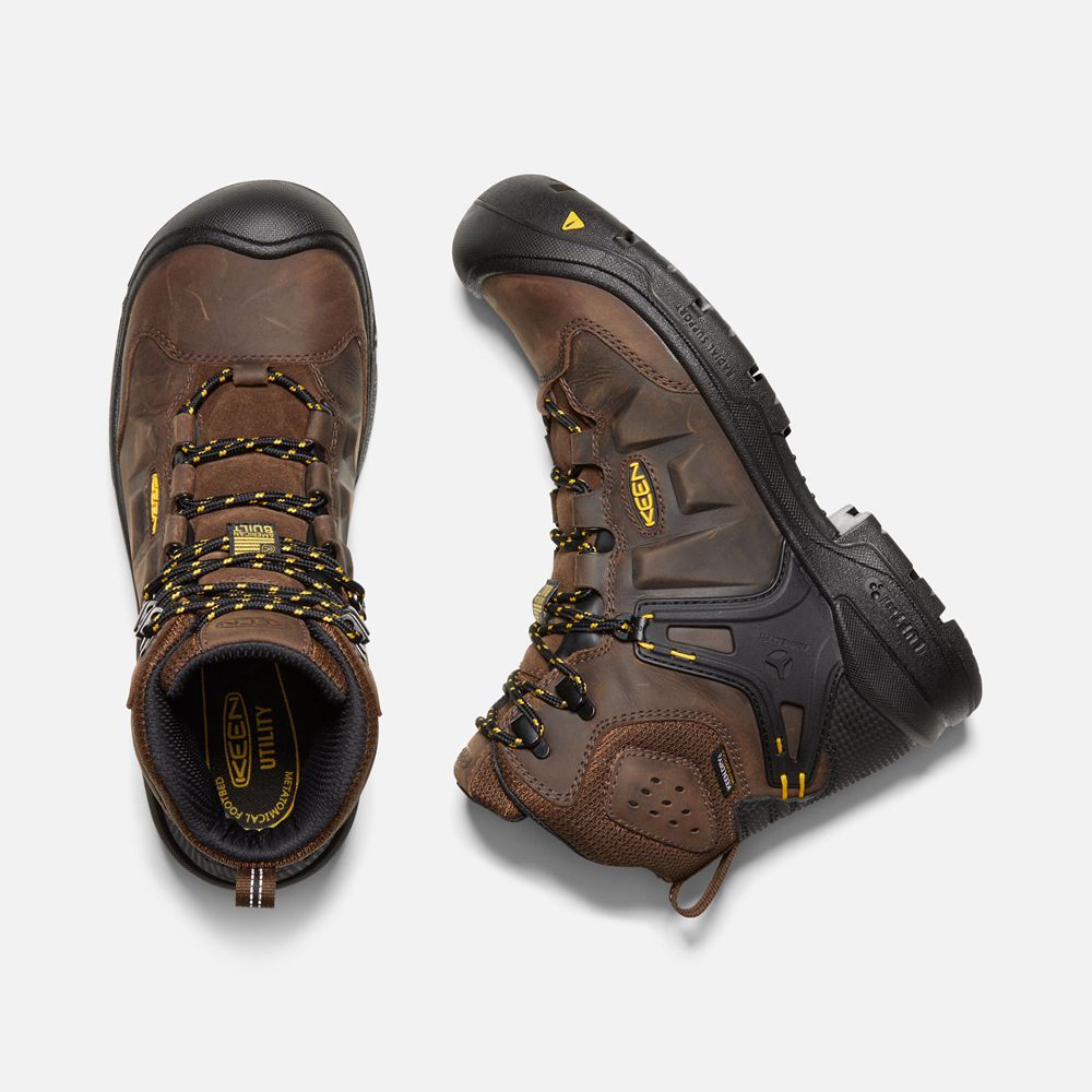 Botte de Travail Keen Homme Marron | Dover 6\" Wp (Carbon-Fiber Toe) | FRQLU-3179